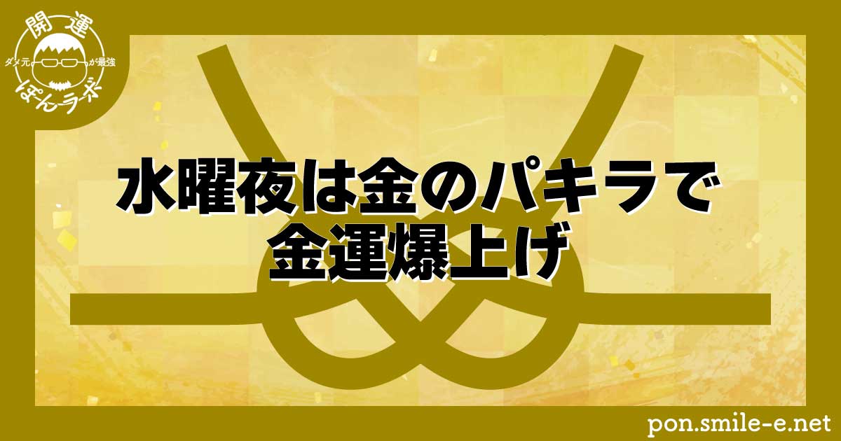 水曜夜は金のパキラで金運爆上げ