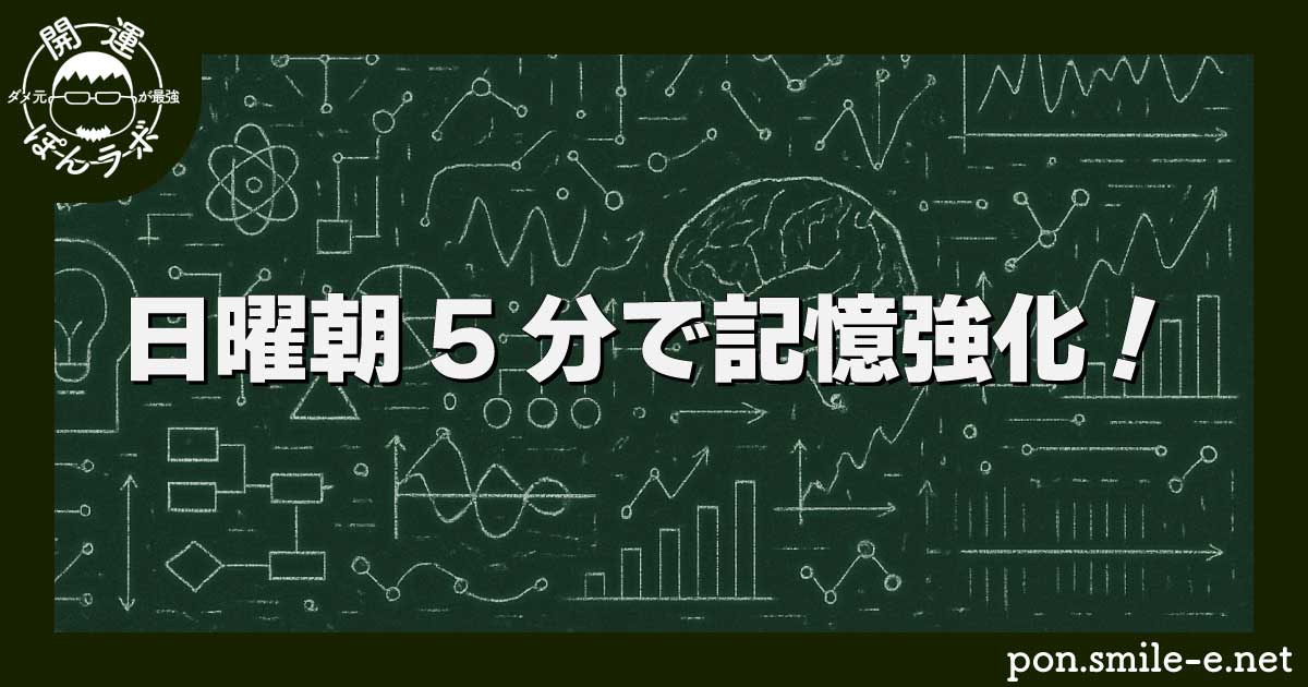 日曜朝5分で記憶強化！