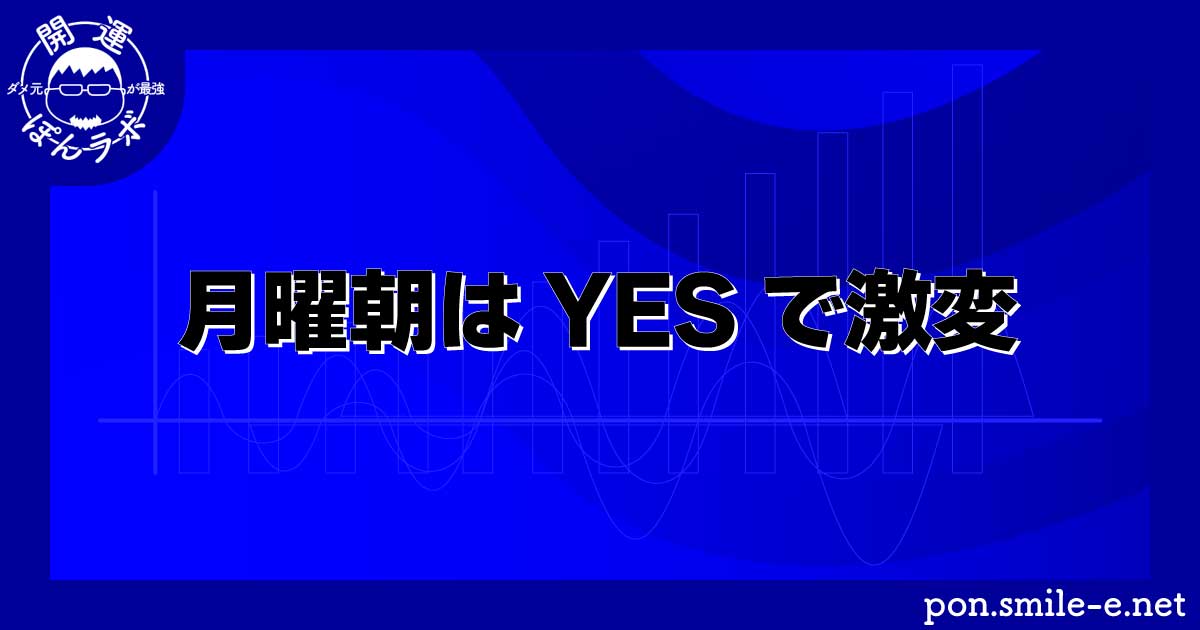 月曜朝はYESで激変